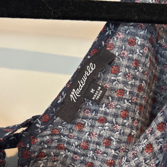 Madewell Navy Floral Blouse - Picture 2 of 7